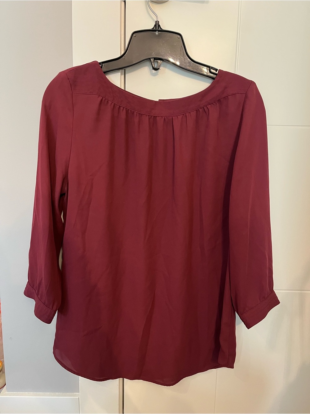 Reitman’s Dark Pink 3 quarter Sleeve Blouse Size XS